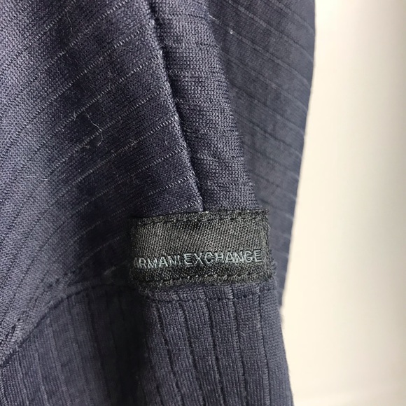 Armani exchange black tight fitting Tee men’s L - Picture 3 of 6